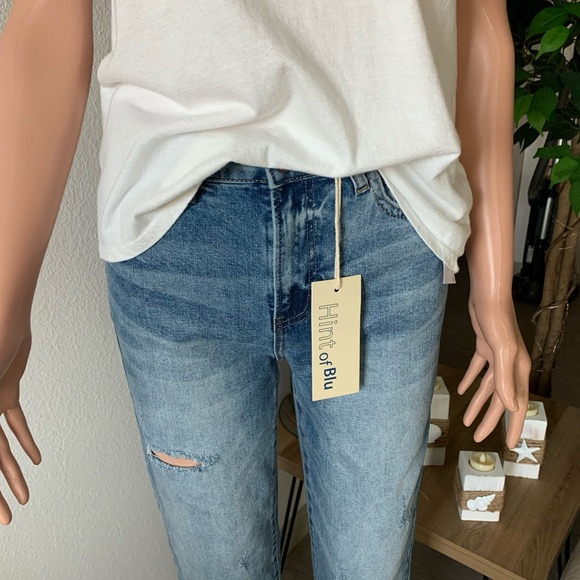 👖 "Hint of Blu" Jeans - Size 26 - Skinny High Waste👖 - Picture 2 of 8
